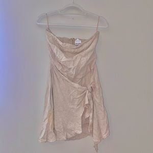 Skylar+Madison tan strapless dress